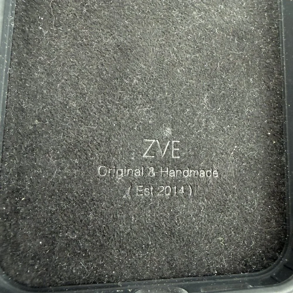 ZVE Leather Card Holder Crossbody Ipone 13 Pro Max RFID Blocking Cover Black